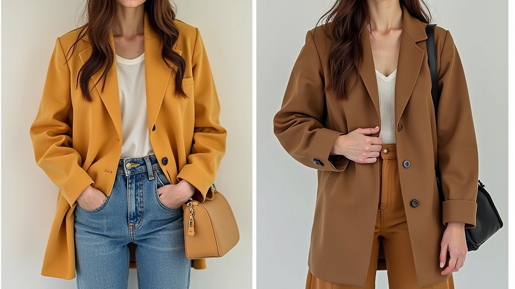 Editorial versus everyday styling translation showing similar color harmony and proportion principles